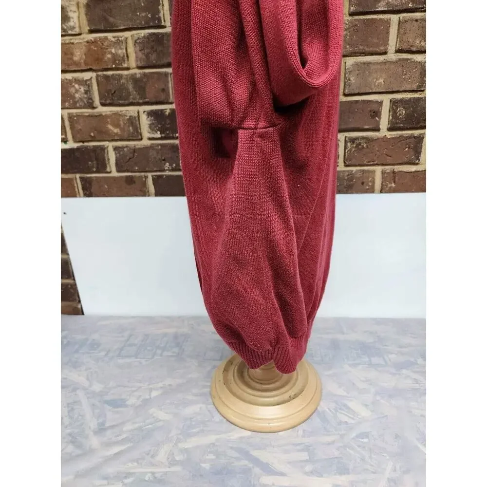 Brooks Brothers 346 Mens l large red Pima Cotton 1/4 Zip Pullover